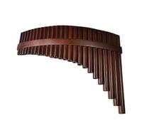 Flauta De Pan Profesional Flautas De Pan De Madera Con Aros 25 O 22 Flautas Sol Y Do Mayor Interpretación Afinación Profesional(22 tubes in C key brown)
