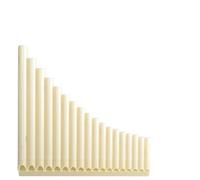 Flauta De Pan Profesional Flautas De Pan Fáciles Aprender Adecuadas Para Principiantes Y Adultos 18 Pipas Do Mayor Duraderas Resistentes(Beige for performance)