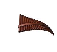 Flauta De Pan Profesional Instrumento De Zampoña Interpretación Profesional Con Tiras Madera Y Aros Afinación 25 O 22 Tubos(25-tube C major left-hand bass)