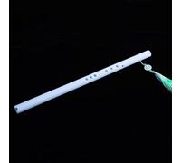 Flauta de resina Vertical china tradicional, flauta Xiao corta, instrumento Musical blanco for principiantes, llave F/G/A/B de 8 agujeros (Color : B falling key)