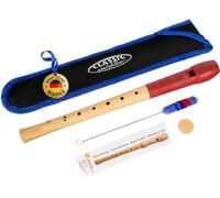 Flauta Dulce Classic Cantabile Pivella Roja, digitación barroca | Flauta dulce de 2 piezas, Cabeza de plástico especial, roja, Cuerpo inferior de madera de arce, Afinación: C-Soprano