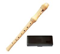 Flauta Dulce De Madera Flauta dulce soprano de madera 8 agujeros, clarinete con llave C, flauta Vertical voz aguda estuche negro