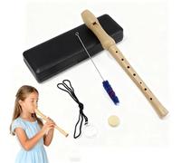 Flauta dulce de madera, flauta para niños y adultos, flauta dulce de agarre alemán sin logotipo chino, 8 agujeros, flauta infantil para principiantes, clases de música, juego de flauta con accesorios