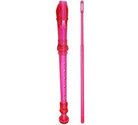 Flauta dulce Keepdrum RC002PK, con digitación alemana, color rosa transparente