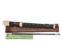 Flauta dulce sopranino Aulos F Sinfonía 506B digitación alemana marrón oscuro, completa con bolsa y tabla de digitación