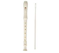 flauta dulce soprano C Key Saxophone Recorder ABS Saxophone Descant Recorder Clarinete 8 Agujeros Estilo Alemán Con Tabla De Digitación (Color : White)
