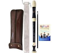 Flauta Dulce Soprano Flauta Dulce Barroca para La Actuación De La Banda, Flautas Dulces Contralto De 8 Agujeros F, Flauta Dulce Alemana con Bolsa De Franela, con Bastoncillo De Limpieza