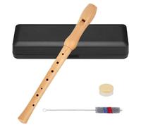 Flauta dulce soprano para principiantes niños, flauta dulce de arce con digitación alemana en funda, clásica cantable, flauta azul, flauta dulce soprano, apta para principiantes