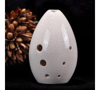Flauta F Key Xun Ocarina, instrumento musical de 8 Hol, instrumento antiguo for regalo for principiantes, pulido a mano (Color : WHITE)