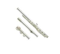 flauta Flauta Chapada En Plata C Tune 16 Agujeros Abiertos Con Llave E Botón Francés Grabado Patrón Decorativo