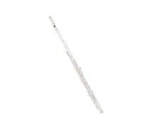 Flauta Flauta travesera de 17 teclas instrumento francés abierto y cerrado de doble propósito para principiantes y profesionales(Silver-plated keys)