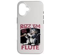 Flauta Gato Música Clásica Flautista Flautista Gatito Flautista Carcasa para iPhone 16