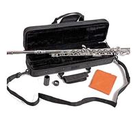 Flauta Herche Superior M2 mejorada. Instrumentos musicales de grado profesional para todos los niveles | Níquel-plata maciza | Juego completo, funda de transporte de hombro, varilla de limpieza,