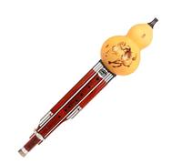 Flauta Hulusi de 9 agujeros de caoba y cucurbitáceas, flauta de calabaza de actuación profesional, flauta étnica tradicional china para principiantes, Hulusi