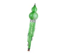Flauta Hulusi Flauta China Hulusi Calabaza Cucurbitáceas C/Bb Instrumento De Música Tradicional Chino Étnico Con Estuche Fácil De Aprender(Green,C)