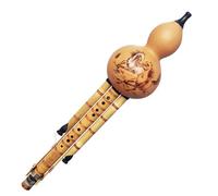 Flauta Hulusi hecha a mano de nueve agujeros, flauta de cucurbitáceas profesional, flauta de calabaza tradicional china, instrumento de calabaza para principiantes y adultos