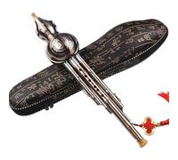 Flauta Hulusi La Seda De Calabaza De Tres Tonos Chapada En Cobre Es Duradera Y Resistente A Roturas Para Instrumentos Principiantes En Si Bemol Y Do Bemol(Bronze,C set)