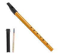 Flauta Irlandesa Aluminio, Silbato Irlandés, Tin Whistle Tradicional con Sonido Excelente, 6 Agujeros para Principiantes, Músicos y Estudiantes (Dorado C)