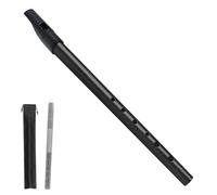 Flauta Irlandesa Aluminio, Silbato Irlandés, Tin Whistle Tradicional con Sonido Excelente, 6 Agujeros para Principiantes, Músicos y Estudiantes (Negro C)