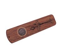 Flauta Kazoo de Diafragma, Kazoo de Madera Fácil de Tocar Amplificar Hum Armónica de Acompañamiento Profesional para Tocar para Músico (Ébano)