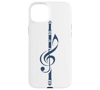 Flauta Música Línea Arte Flautista Carcasa para iPhone 15 Plus