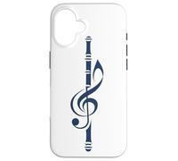 Flauta Música Línea Arte Flautista Carcasa para iPhone 16