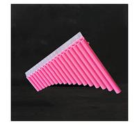 Flauta pan Flauta De Pan 16/18 Tubo C Clave Flauta De Pan Es Adecuada Para La Entrada De Enseñanza Escolar Pan Pipes (Color : 18 tubes of pink)