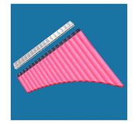 Flauta pan Flauta De Pan Afinada En C De Plástico De Doble De 16 Tubos Y 18 Tubos Flauta De Pan Móvil De Doble Boca Pan Pipes (Color : 18 tubes of pink)