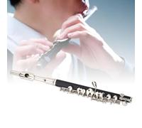 Flauta Piccolo SustVita C con kit de limpieza completo y estuche para práctica de banda escolar, flauta Piccolo para estudiantes con tono preciso y cuerpo de cobre Ni