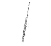 Flauta Plateada De 16 Agujeros Con Orificios Cerrados Instrumento Con Llave En C Para Principiantes Adultos Enseñanza Y Examen Profesional