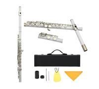 Flauta profesional Flauta De 16 Agujeros Cerrados En Clave C Cobre Blanco(12)