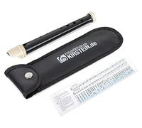 Flauta Sopranino Garklein Classic Cantabile de plástico - de una sola pieza - con funda - negra
