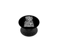 Flauta Susurrador Gatos Flautista Flautista Amante Gato Chica Música PopSockets PopGrip Adhesivo