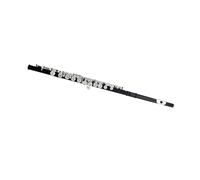 flauta transversal Flauta negra L flauta con llave C de 16 agujeros con caja de cuero bolsa para flauta accesorios para instrumentos musicales juego de limpieza