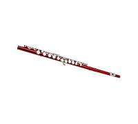 flauta transversal Flauta roja de 16 agujeros llave C con caja de cuero bolsa para flauta accesorios para instrumentos juego de limpieza