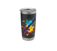 Flauta travesera Color Splotch Flauta dulce Música de cámara Vaso térmico de acero inoxidable de doble pared