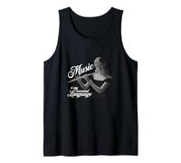 Flauta travesera Music is my second Language Flaute Querflautistin Camiseta sin Mangas