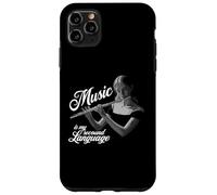 Flauta travesera Music is my second Language Flaute Querflautistin Carcasa para iPhone 11 Pro Max