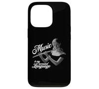Flauta travesera Music is my second Language Flaute Querflautistin Carcasa para iPhone 13 Pro