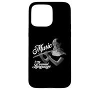 Flauta travesera Music is my second Language Flaute Querflautistin Carcasa para iPhone 15 Pro Max