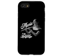 Flauta travesera Music is my second Language Flaute Querflautistin Carcasa para iPhone SE (2020) / 7 / 8