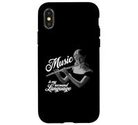 Flauta travesera Music is my second Language Flaute Querflautistin Carcasa para iPhone X/XS