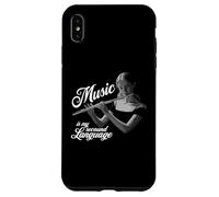 Flauta travesera Music is my second Language Flaute Querflautistin Carcasa para iPhone XS Max