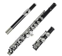 Flauta travesera profesional 16 Closed Open Hole C Key Flute Professional Transverse Flute With E Key Woodwind Instrument Beginner Leather Box(Black)