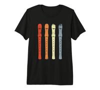 Flauta Travesera Vintage Sketch Flautista Grabadora Camiseta Premium