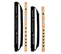 Flautas combinadas musicales A Tune de 6 agujeros de 16 pulgadas y B Tune, flauta de bambú Bansuri con bolsa de transporte gratis (nota en inglés)