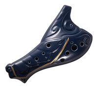 Flautas de cerámica. Ocarina de cerámica Alto F de 12 agujeros for principiantes, instrumento de viento chino retro con forma de armadura.