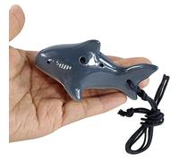 Flautas de cerámica. Ocarina pequeña de cerámica con tweeter de 4 agujeros for principiantes, regalo único(Sharks)