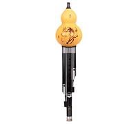 Flautas de cucurbit Cucurbitáceas De Rendimiento Profesional C Abajo, B, G, F, Flauta De Cucurbitáceas Principiantes Para Practicar Tocando Hulusi Tubo De Sonido De Ébano Con Nudo Chino Y Caja Instrum