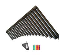 Flautas de sartén C Key 18 tubos con calcomanía de nota musical y bolsa de transporte para músico